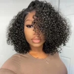 curly short human hair bob wig (2)