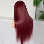 99J burgundy color human hair wig