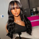 body wave wig with bang