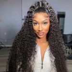 Deep wave human hair wig