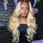 ombre blonde human hair wig with dark roots (2)