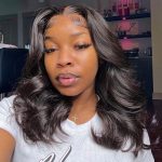 short loose wave wig middle part