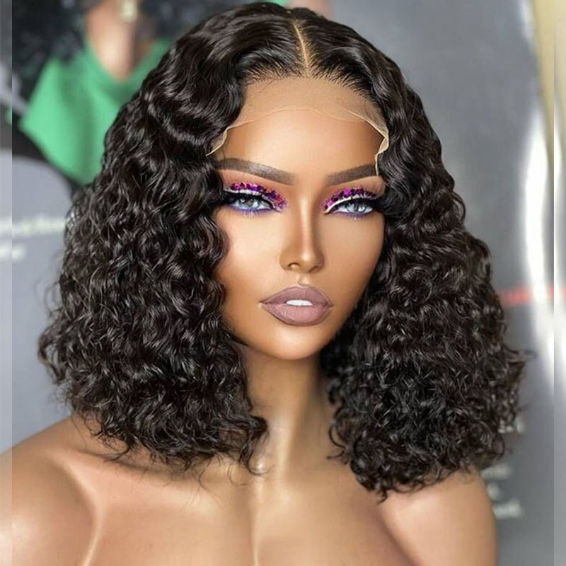 Barrel Curls Glueless Lace Wig 5x5 / 13x4 Undetectable HD Lace Front Short  Wigs