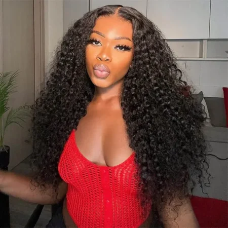 deep wave human hair wig