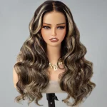 highlight body wave human hair wig