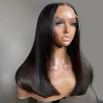 blunt cut straight human hair wig 2 (2)