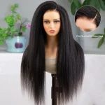 kinky straight human hair wig (1)