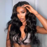 body wave glueless human hair wig