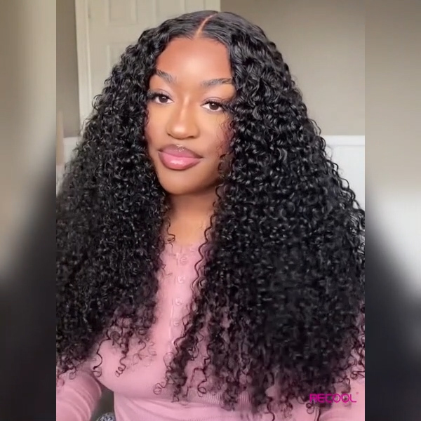 high density curly human hair wig