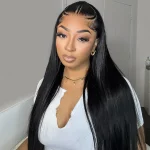 straight hair braid glueless wig