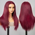 99j burdundy human hair wig layered cut (1)