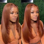 copper brown human hair layered wig (3)