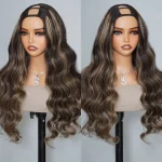 u part wig balayage highlight wig (2)