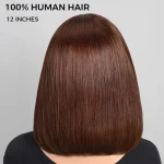 brown bob human hair wig (4)