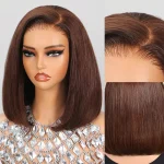 brown bob human hair wig (4)