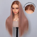 ash pink color human hair wig (1)