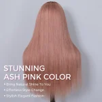 ash pink color human hair wig (1)