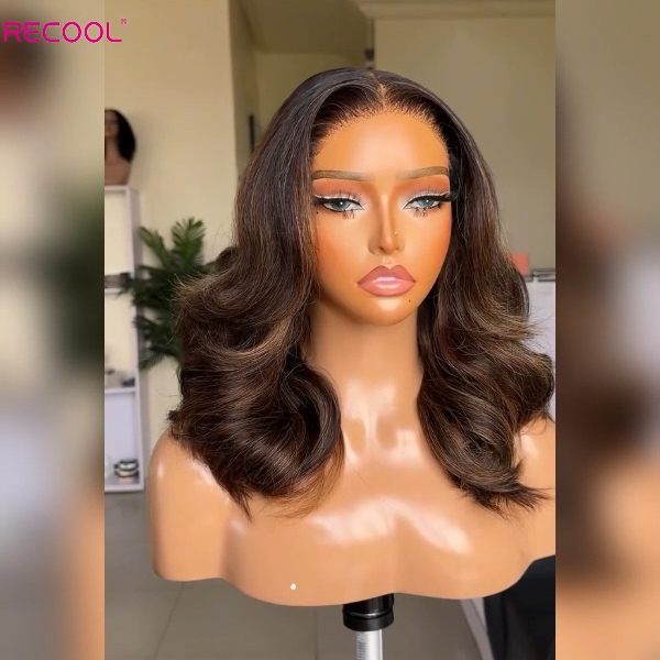 highlight 1b 2 30 short loose body wave wig 4