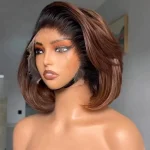 ombre brown color layer bob wig